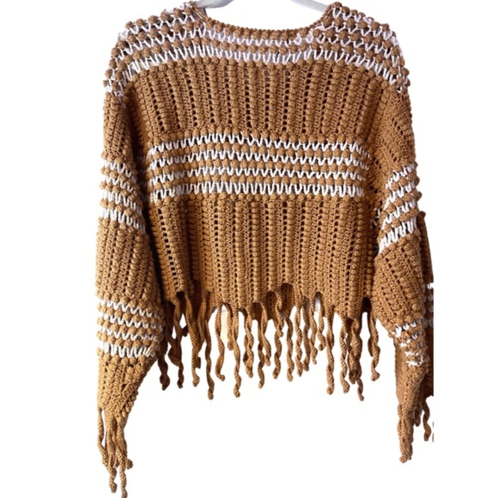 Zara Studio Fringed Two-Tone‎ Sweater Limited Edition - Picture 9 of 10